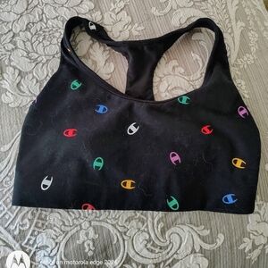 Columbia Black Crop Top with Multicolor Accents